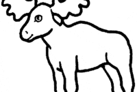 coloring page moose