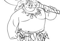 maui moana coloring page