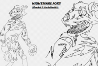 withered foxy coloring pages