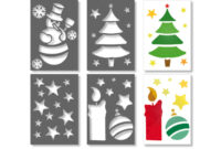 pochoir village de noel a imprimer