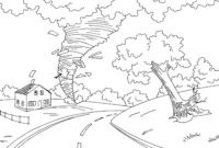 tornado coloring page