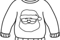 ugly sweater coloring page
