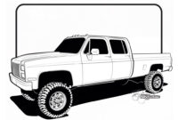 square body chevy coloring page