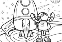 astronaut color page