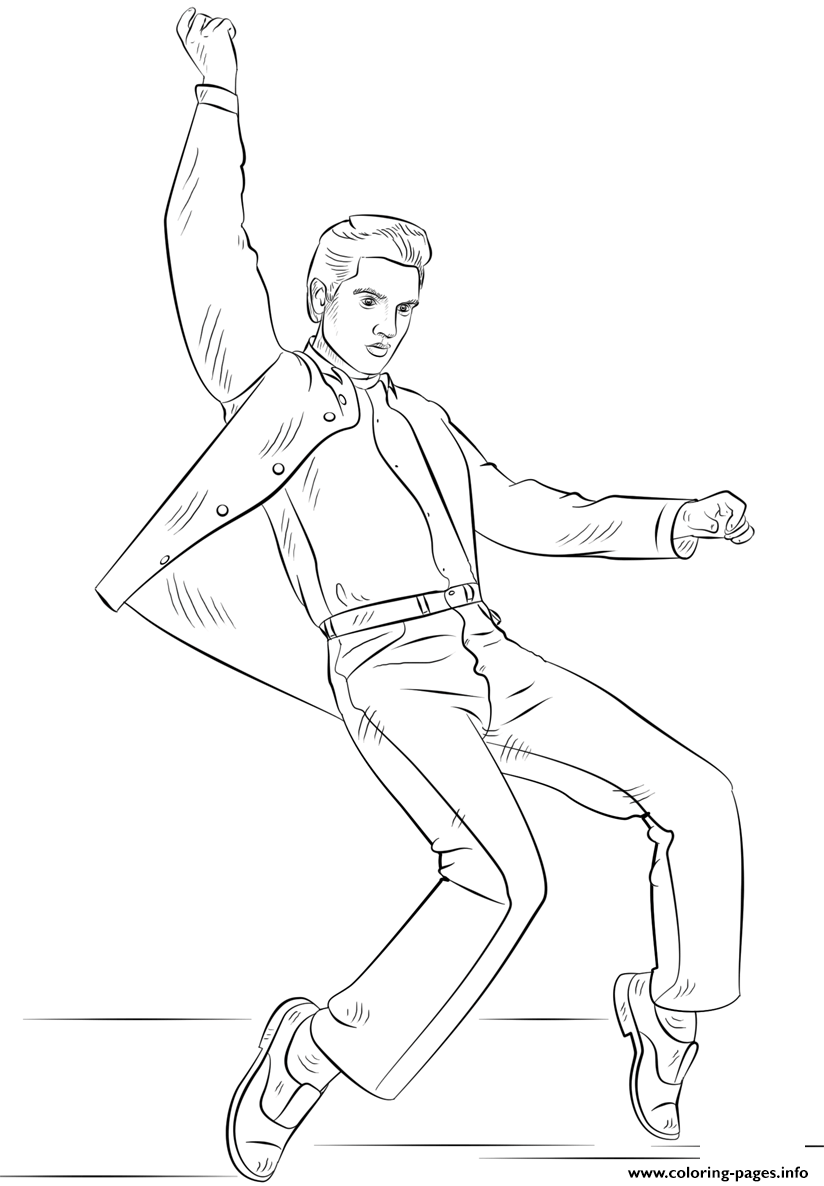 Elvis Presley Celebrity Coloring page Printable