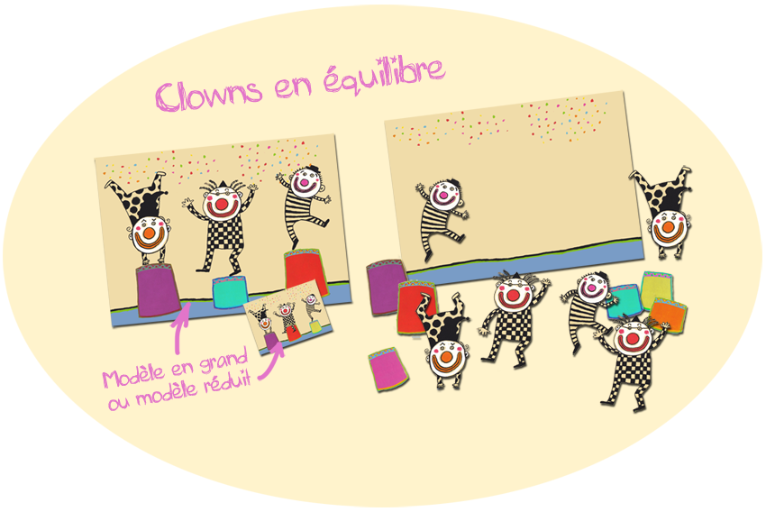 billes de clowns, maternelle, PS, MS, topologie, cirque, exploitation