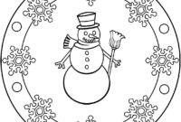 winter mandala coloring pages