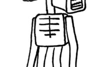 minecraft siren head coloring pages