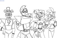 fnaf security breach coloring pages printable