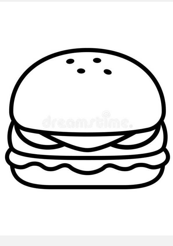 Coloring Pages | Free Printable Burger Coloring Pages