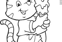 cat ice cream coloring pages