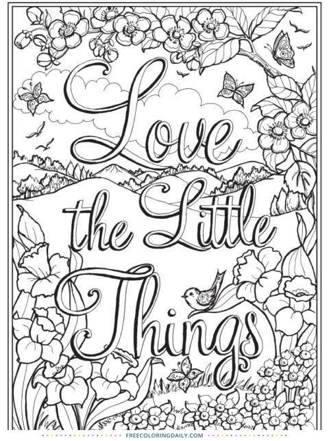 Free Love Quote Coloring Page | Free Coloring Daily