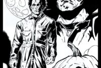 michael myers coloring page