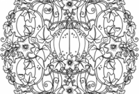 pumpkin mandala coloring page