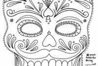 dia de los muertos skull coloring page