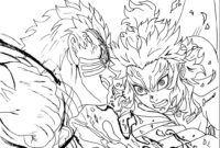 rengoku coloring page
