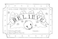 polar express printable coloring pages