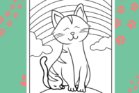 rainbow cat coloring page rainbow cat coloring page