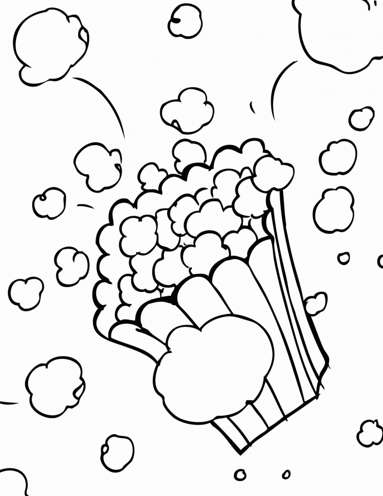 printable popcorn box coloring page