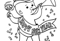 happy new year coloring page free happy new year coloring page free