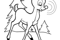 rudolph the red-nosed reindeer coloring page