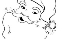 simple santa colouring pages