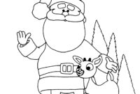 santa pictures to color