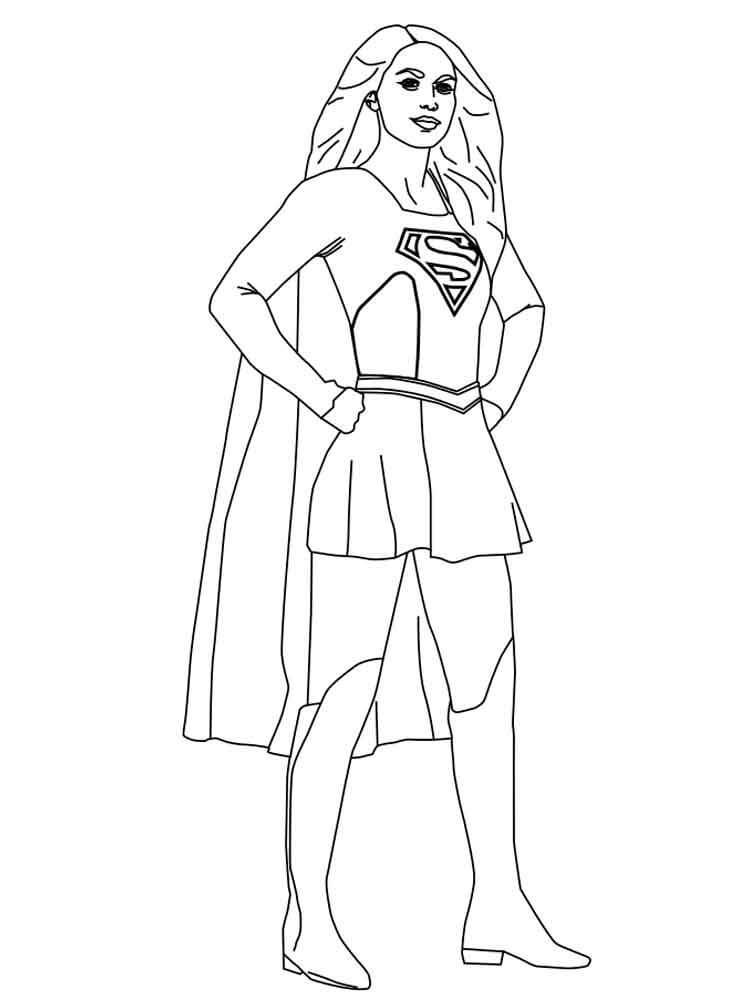 Supergirl 4 Coloring Page - Free Printable Coloring Pages for Kids