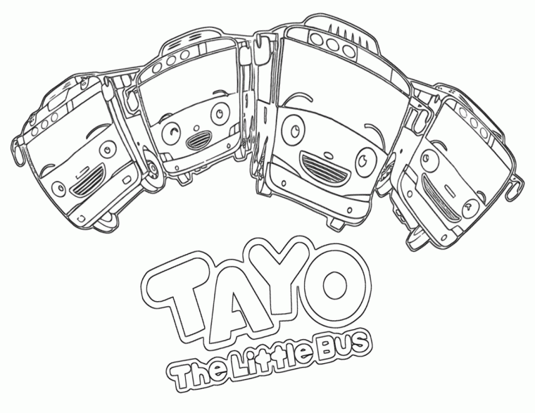 tayo coloring page