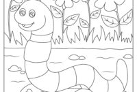 worm coloring page worm coloring page