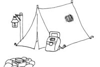 tent coloring pages tent coloring pages
