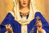 our lady of the rosary coloring page