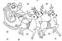 dessin a colorier facile traineau pere noel