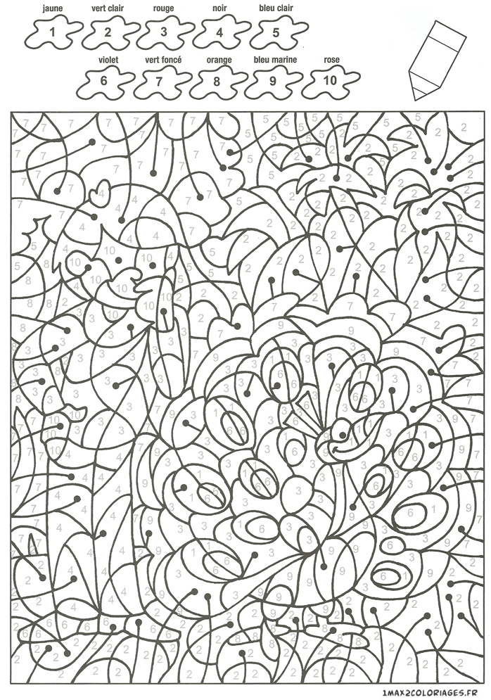 Coloriage Avec Code Couleur Adulte - Coloriage Adulte à Imprimer Avec