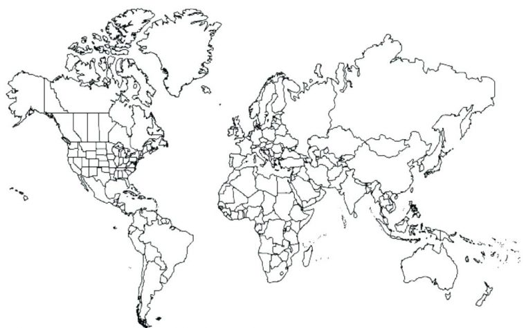 countries of the world coloring page