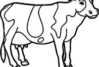 easy cow coloring pages