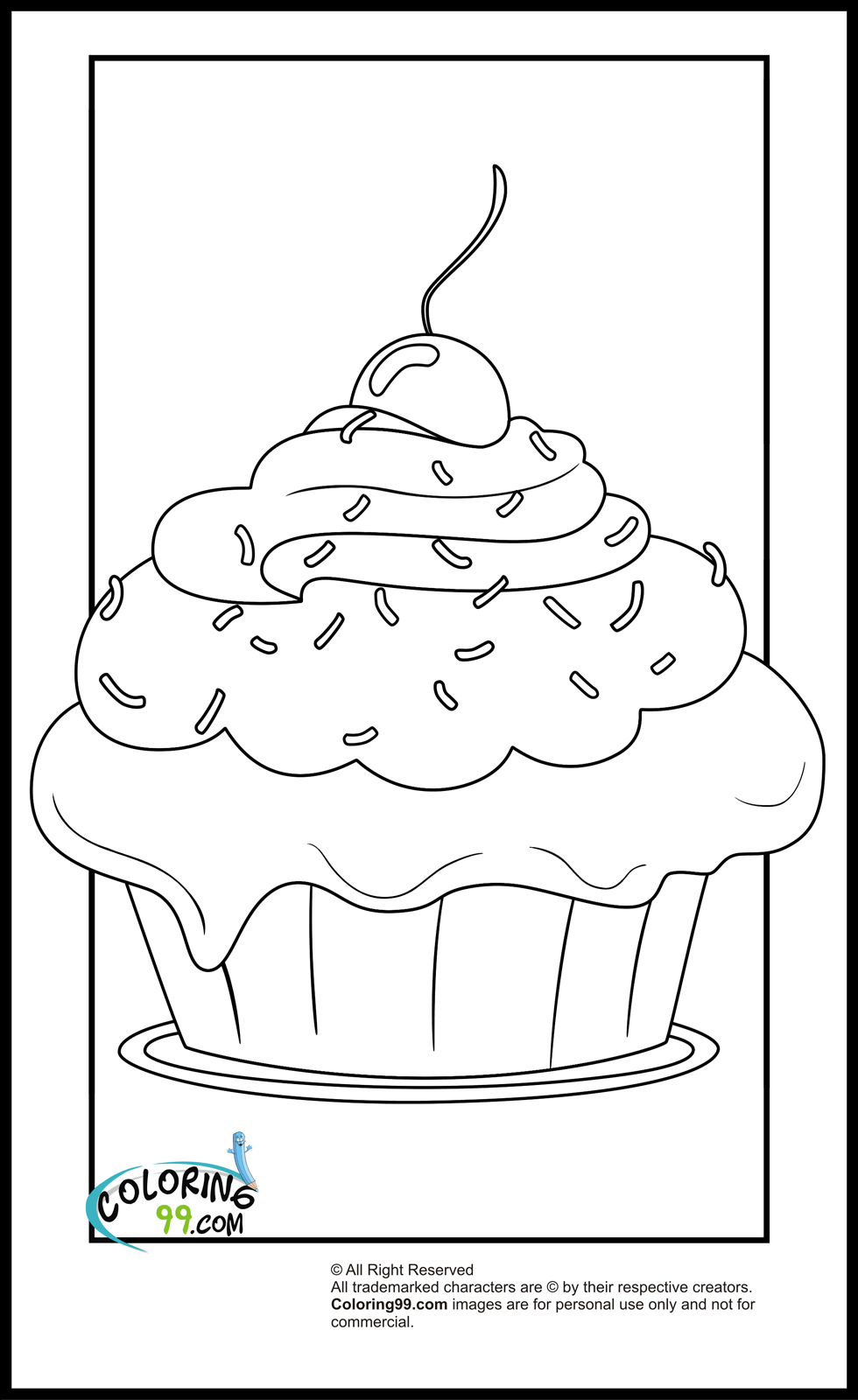 Cupcake Coloring Pages | Team colors