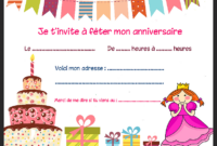 invitations anniversaire a imprimer