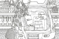 coloring page paris