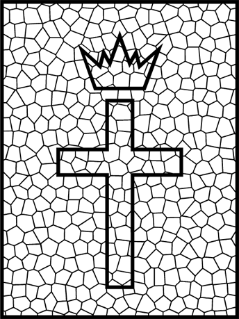 Go Back > Gallery For > Stained Glass Cross Coloring Page | Stain glass