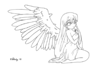 broken angel fallen angel coloring pages