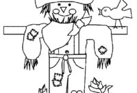 scarecrow coloring sheet scarecrow coloring sheet