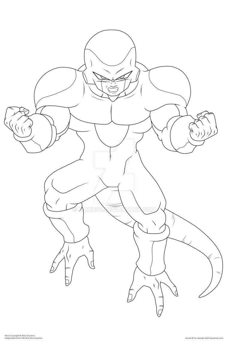 golden frieza coloring pages