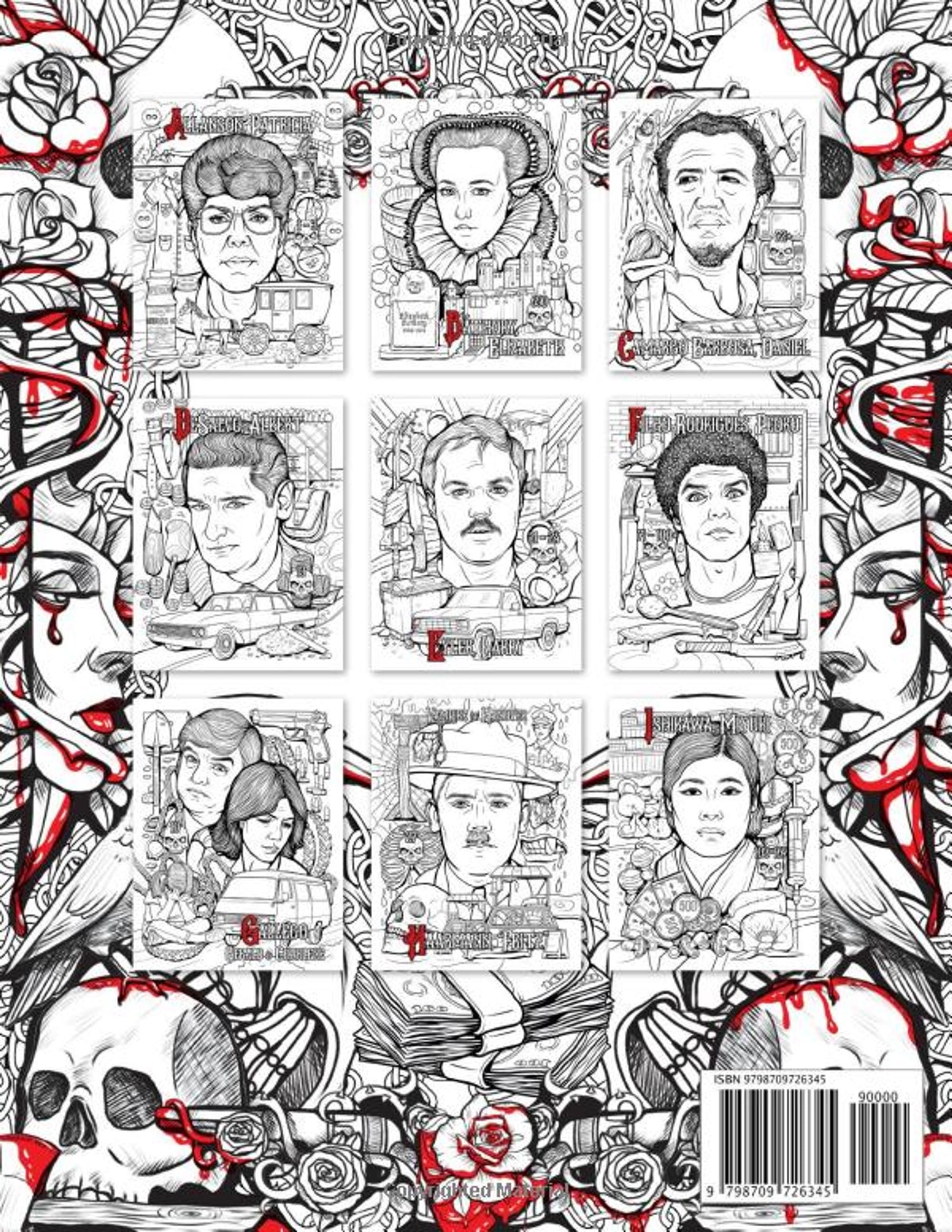 BLOODY ALPHABET 3: The Scariest Serial Killers Coloring Book. | Etsy