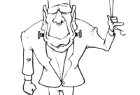 frankenstein coloring page