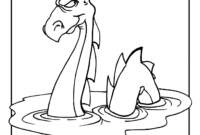 printable loch ness monster coloring page