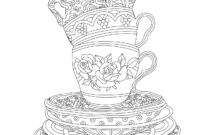 tea party coloring page tea party coloring page
