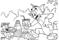 coloring page tom and jerry