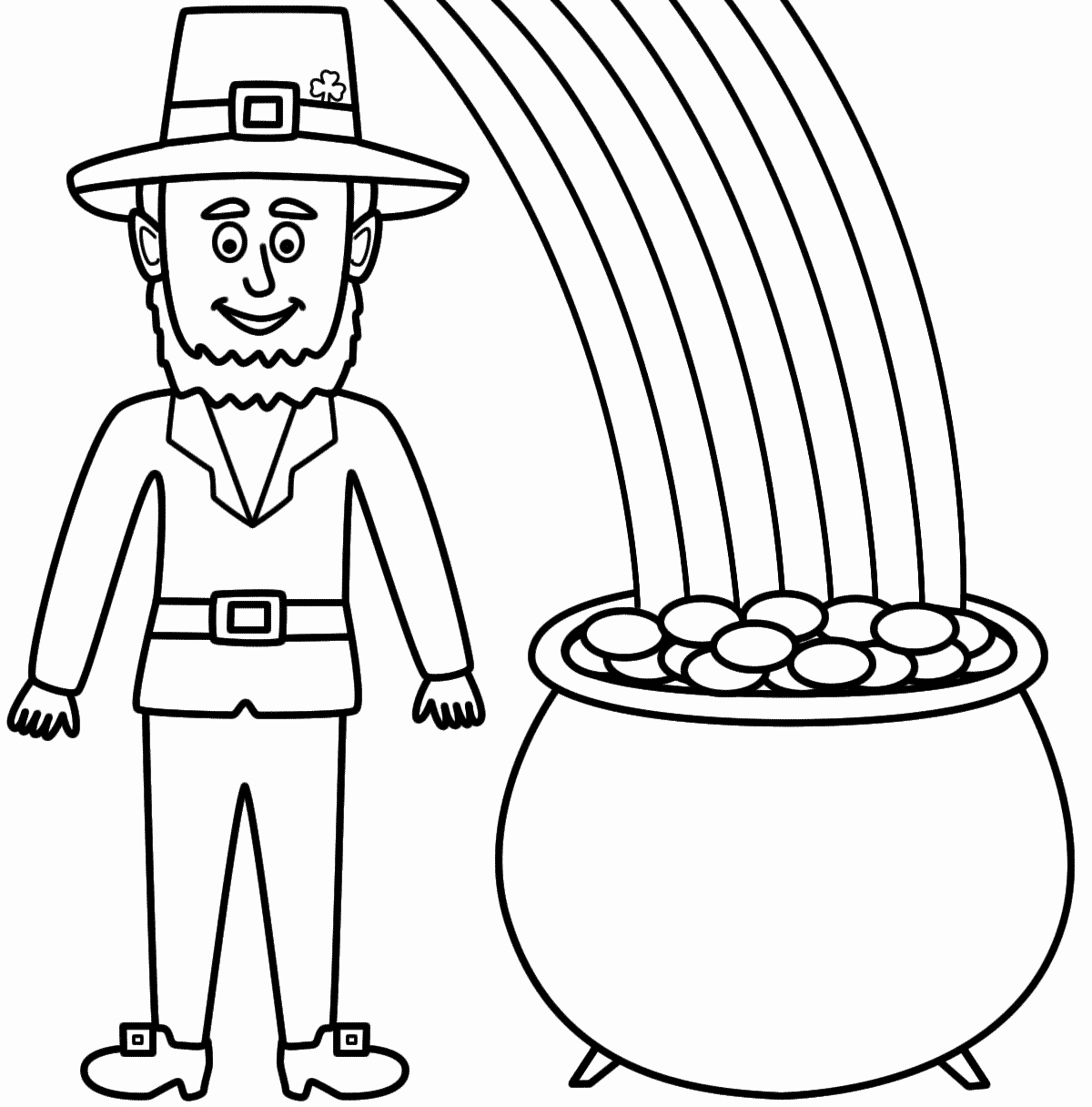 Pot Of Gold Coloring Page at GetColorings.com | Free printable