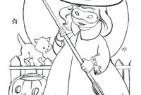 beautiful witch coloring pages